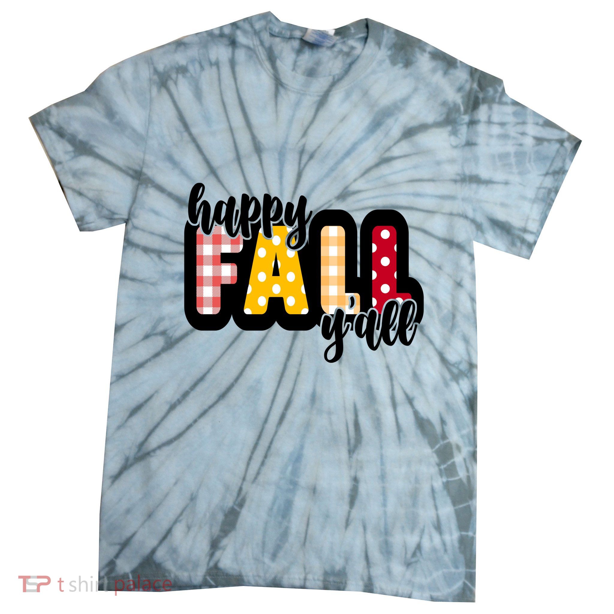Happy Fall Yall Cozy Tie-Dye T-Shirt