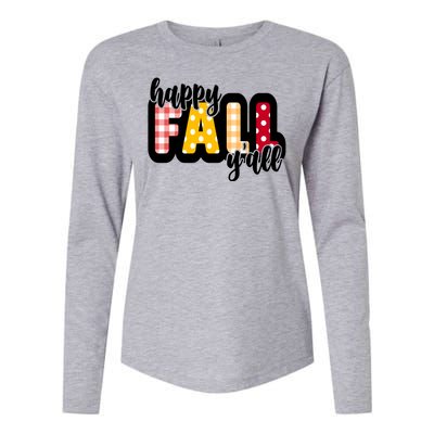 Happy Fall Yall Cozy Womens Cotton Relaxed Long Sleeve T-Shirt