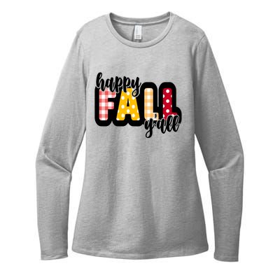 Happy Fall Yall Cozy Womens CVC Long Sleeve Shirt