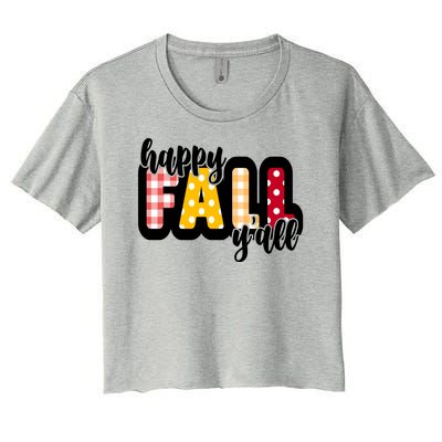 Happy Fall Yall Cozy Women's Crop Top Tee