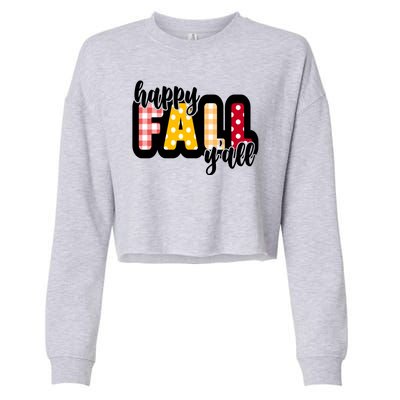 Happy Fall Yall Cozy Cropped Pullover Crew