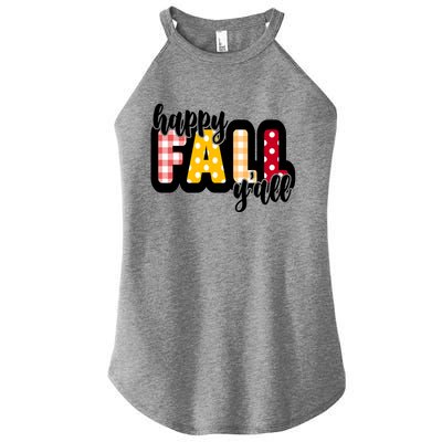 Happy Fall Yall Cozy Women's Perfect Tri Rocker Tank