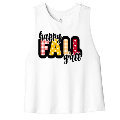 Happy Fall Yall Cozy Women's Racerback Cropped Tank