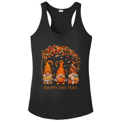 Happy Fall Yall Gnome Autumn Gnomes Pumpkin Spice Season Ladies PosiCharge Competitor Racerback Tank