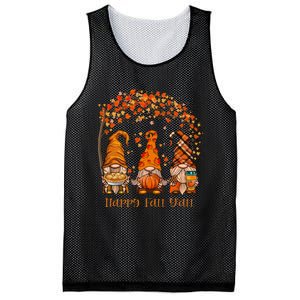 Happy Fall Yall Gnome Autumn Gnomes Pumpkin Spice Season Mesh Reversible Basketball Jersey Tank