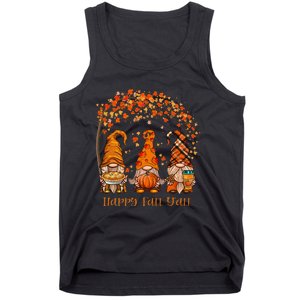 Happy Fall Yall Gnome Autumn Gnomes Pumpkin Spice Season Tank Top