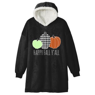 Happy Fall Yall Pumpkin Hooded Wearable Blanket