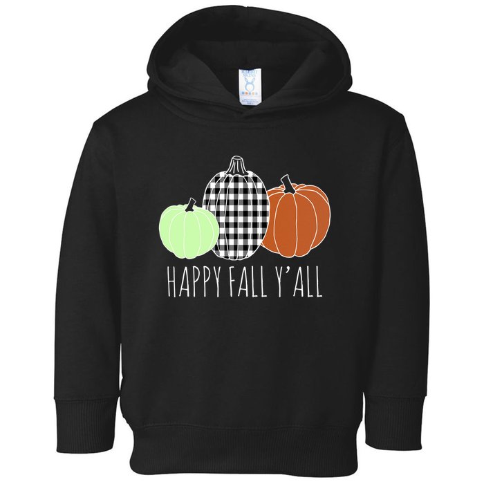 Happy Fall Yall Pumpkin Toddler Hoodie