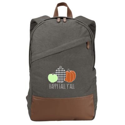 Happy Fall Yall Pumpkin Cotton Canvas Backpack