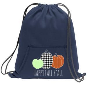 Happy Fall Yall Pumpkin Sweatshirt Cinch Pack Bag