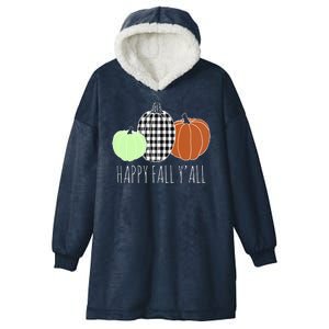 Happy Fall Yall Pumpkin Hooded Wearable Blanket