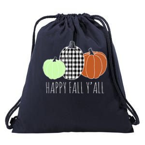 Happy Fall Yall Pumpkin Drawstring Bag