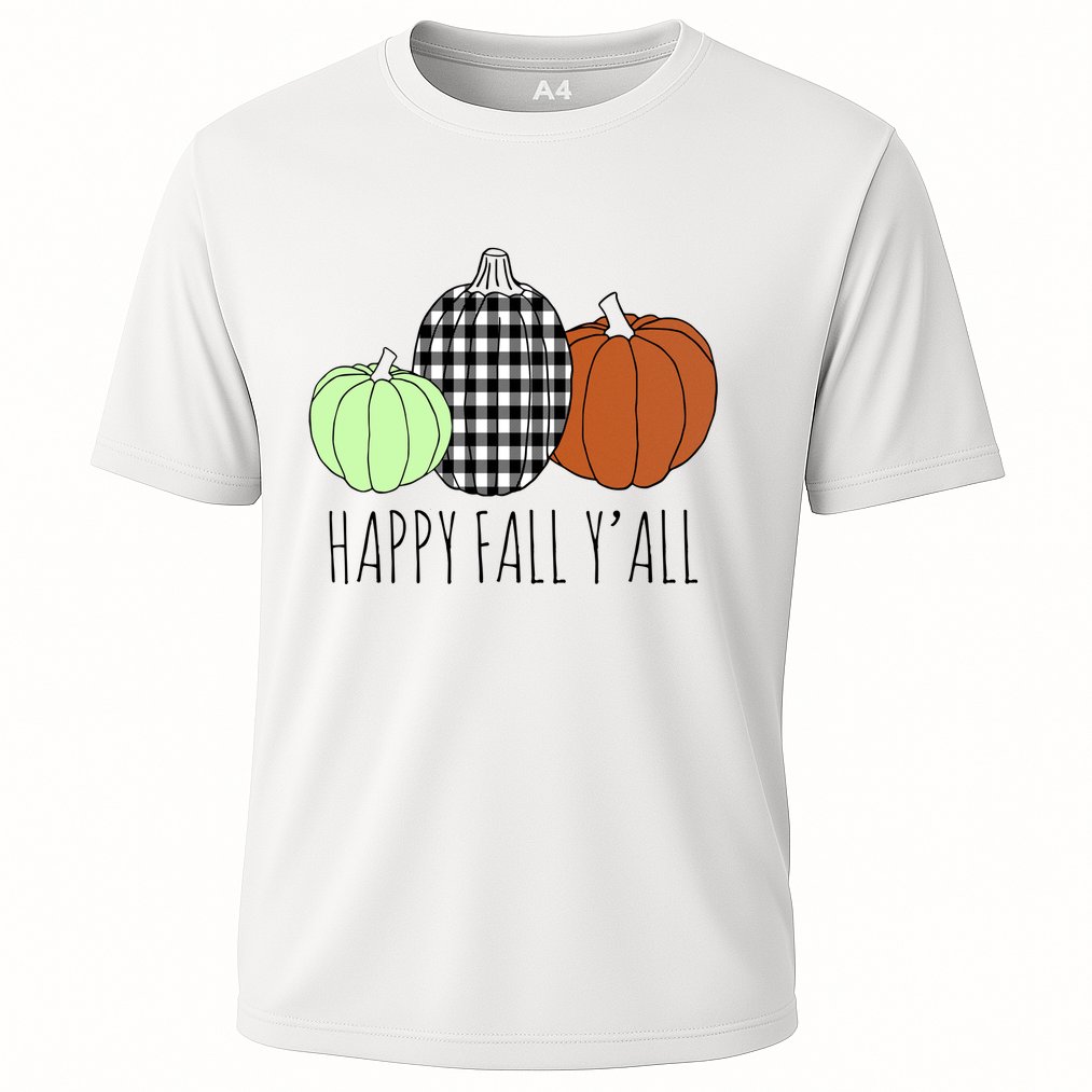 Happy Fall Yall Pumpkin Cooling Performance Crew T-Shirt