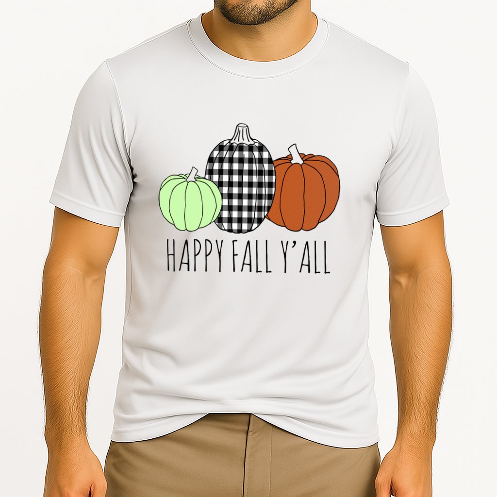 Happy Fall Yall Pumpkin Cooling Performance Crew T-Shirt