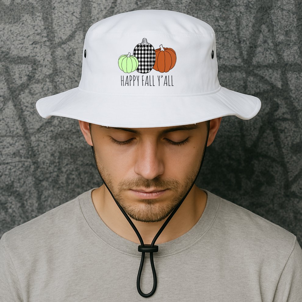 Happy Fall Yall Pumpkin Bucket Hat