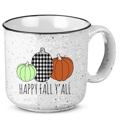 Happy Fall Yall Pumpkin 15oz Campfire Ceramic Mug