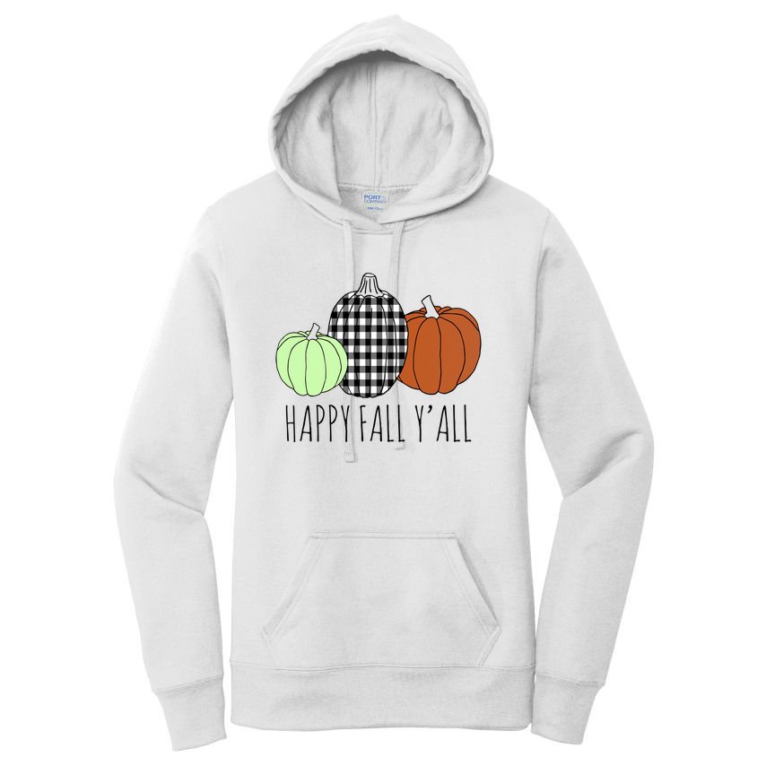 Happy Fall Yall Pumpkin Women's Pullover Hoodie