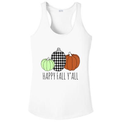 Happy Fall Yall Pumpkin Ladies PosiCharge Competitor Racerback Tank