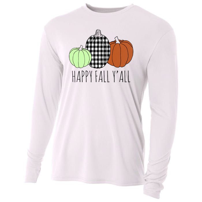 Happy Fall Yall Pumpkin Cooling Performance Long Sleeve Crew