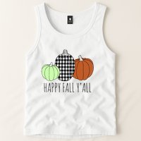 Happy Fall Yall Pumpkin Tank Top