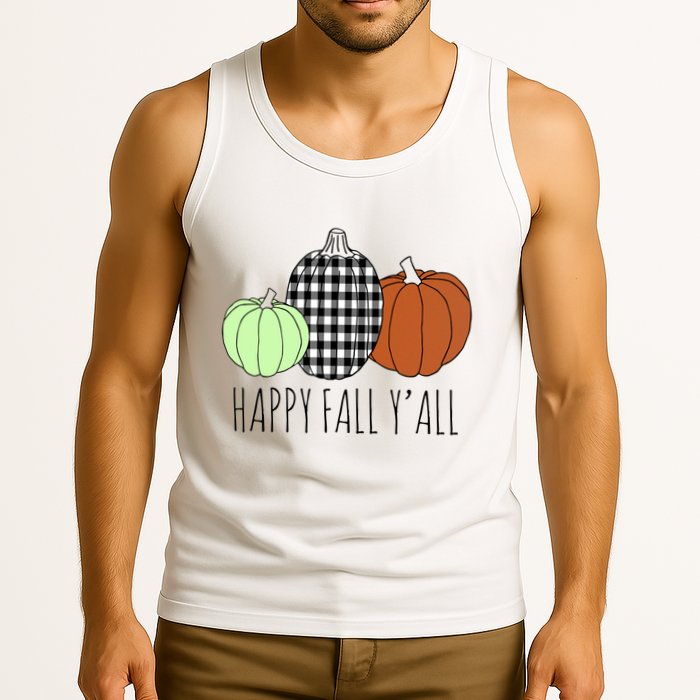 Happy Fall Yall Pumpkin Tank Top