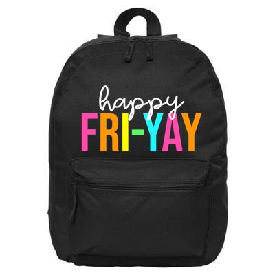 Happy Fri Yay Friday Funny Teacher Life Happy Friday Weekend 16 in Basic Backpack