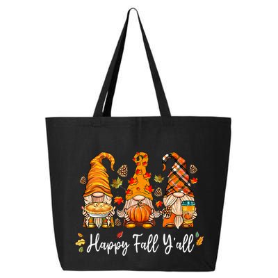 Happy Fall Yall Gnome Pumpkin Truck Autumn Thanksgiving 25L Jumbo Tote