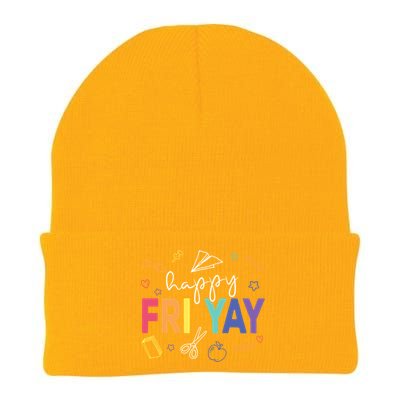 Happy Fri Yay Funny Teacher Friday Knit Cap Winter Beanie