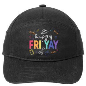 Happy Fri Yay Funny Teacher Friday 7-Panel Snapback Hat