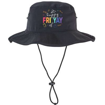 Happy Fri Yay Funny Teacher Friday Legacy Cool Fit Booney Bucket Hat