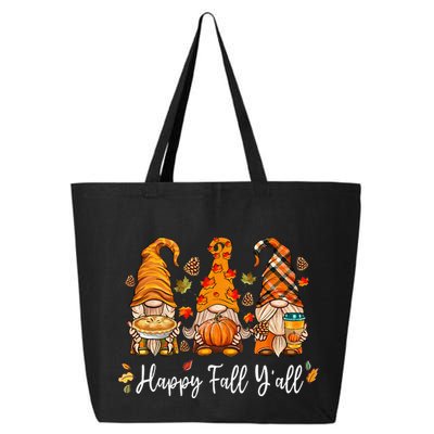 Happy Fall Yall Gnome Pumpkin Truck Autumn Thanksgiving 25L Jumbo Tote