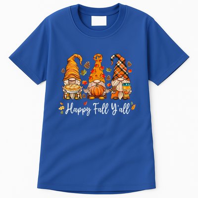 Happy Fall Yall Gnome Pumpkin Truck Autumn Thanksgiving Tall T-Shirt