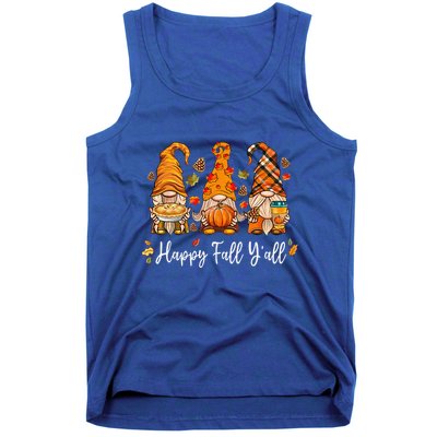 Happy Fall Yall Gnome Pumpkin Truck Autumn Thanksgiving Tank Top