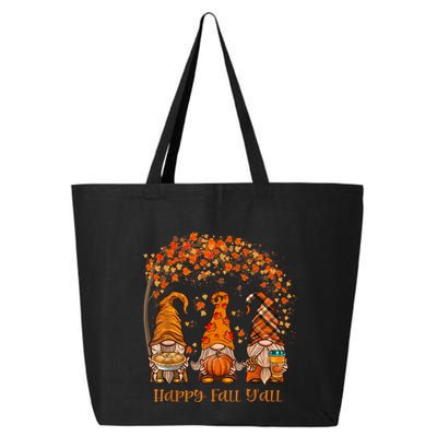 Happy Fall Yall Gnome Autumn Gnomes Pumpkin Spice Season 25L Jumbo Tote