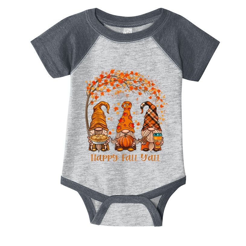 Happy Fall Yall Gnome Autumn Gnomes Pumpkin Spice Season Infant Baby Jersey Bodysuit
