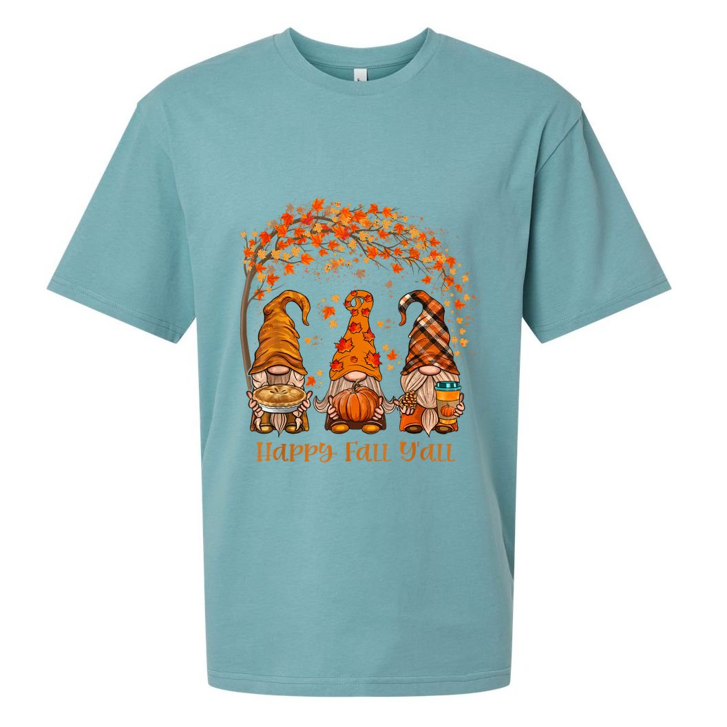 Happy Fall Yall Gnome Autumn Gnomes Pumpkin Spice Season Sueded Cloud Jersey T-Shirt