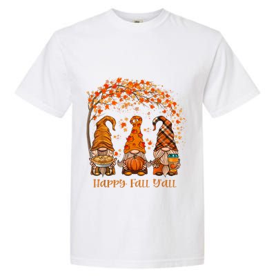 Happy Fall Yall Gnome Autumn Gnomes Pumpkin Spice Season Garment-Dyed Heavyweight T-Shirt
