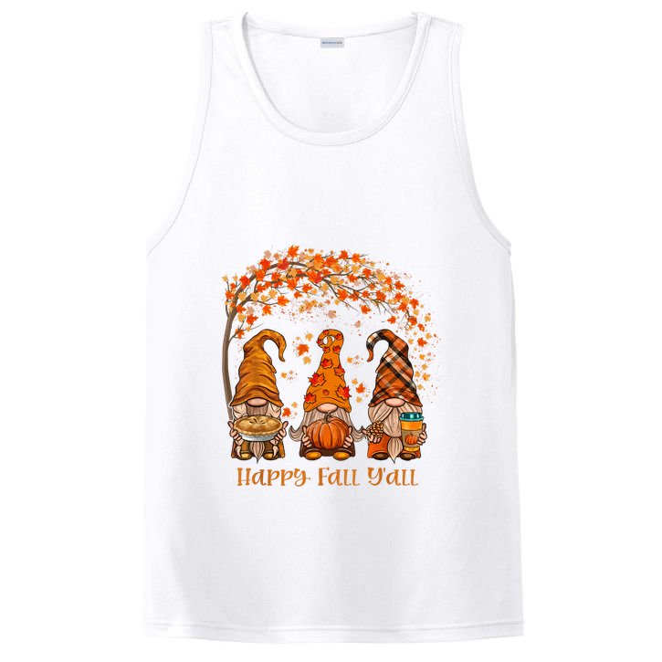 Happy Fall Yall Gnome Autumn Gnomes Pumpkin Spice Season PosiCharge Competitor Tank