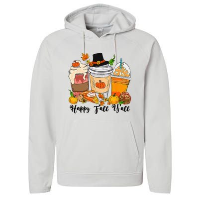 Happy Fall Yall Pumpkin Truck Autumn Thanksgiving Performance Fleece Hoodie