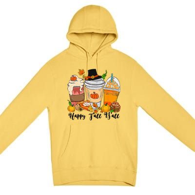 Happy Fall Yall Pumpkin Truck Autumn Thanksgiving Premium Pullover Hoodie