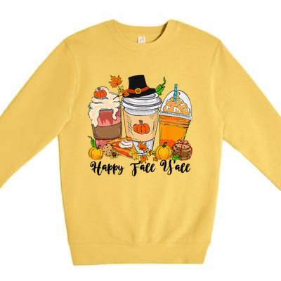 Happy Fall Yall Pumpkin Truck Autumn Thanksgiving Premium Crewneck Sweatshirt