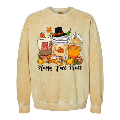 Happy Fall Yall Pumpkin Truck Autumn Thanksgiving Colorblast Crewneck Sweatshirt