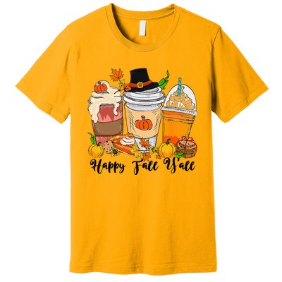 Happy Fall Yall Pumpkin Truck Autumn Thanksgiving Premium T-Shirt