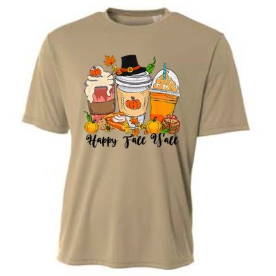 Happy Fall Yall Pumpkin Truck Autumn Thanksgiving Cooling Performance Crew T-Shirt