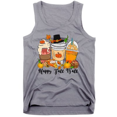 Happy Fall Yall Pumpkin Truck Autumn Thanksgiving Tank Top