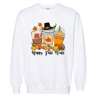 Happy Fall Yall Pumpkin Truck Autumn Thanksgiving Garment-Dyed Sweatshirt