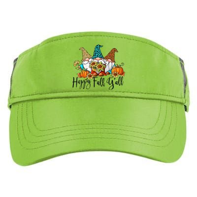 Happy Fall Y'all Gnomes Leopard Pumpkin Autumn Thanksgiving Gift Adult Drive Performance Visor