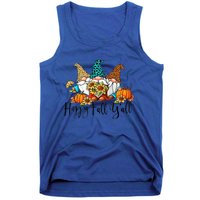 Happy Fall Y'all Gnomes Leopard Pumpkin Autumn Thanksgiving Gift Tank Top