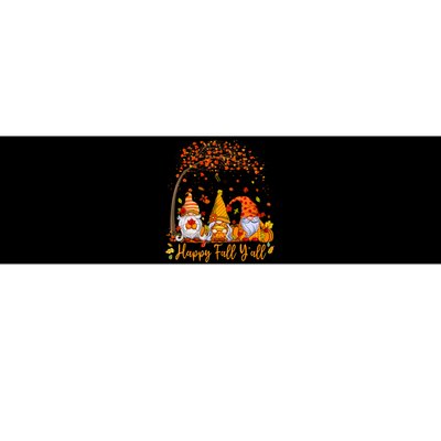 Happy Fall YAll Gnome Pumpkin Autumn Leaves Thanksgiving Bumper Sticker