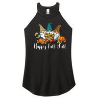 Happy Fall Yall Gnome Leopard Pumpkin Autumn Gnomes Women’s Perfect Tri Rocker Tank